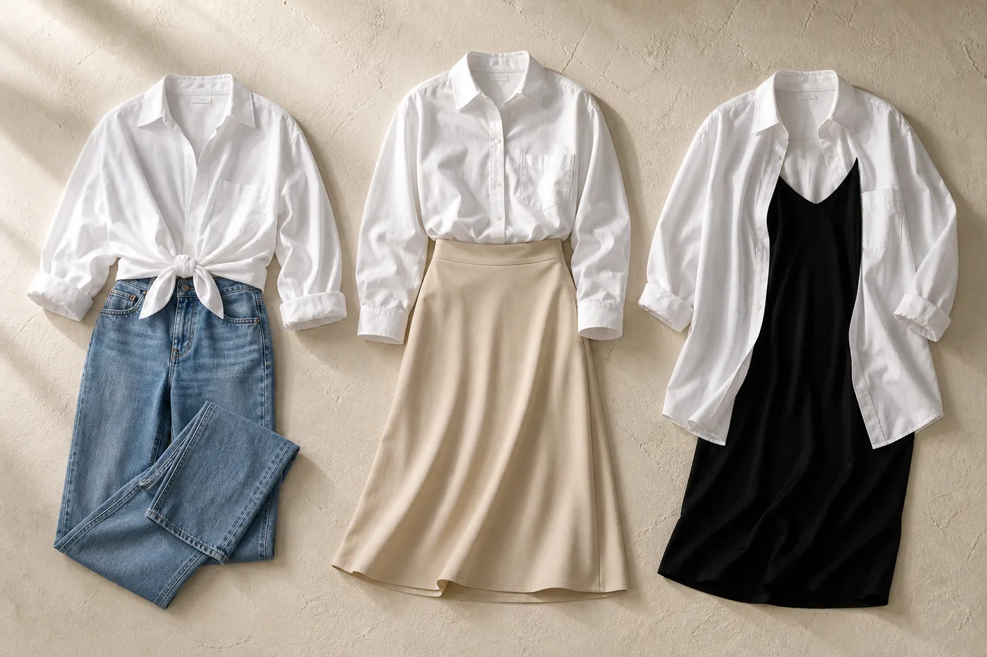 The white shirt, twelve different ways