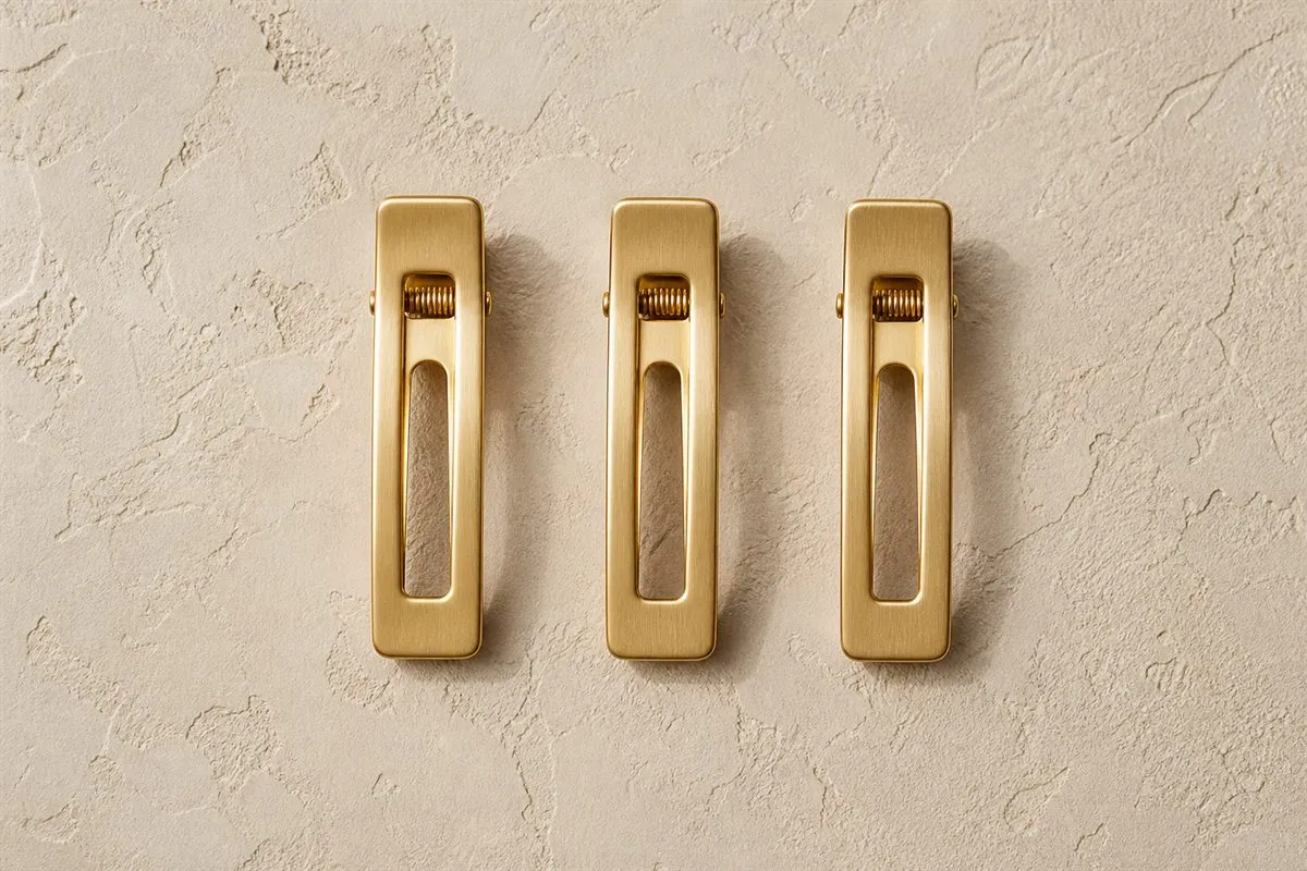 Signature Trio de Mini Barrettes Dorées