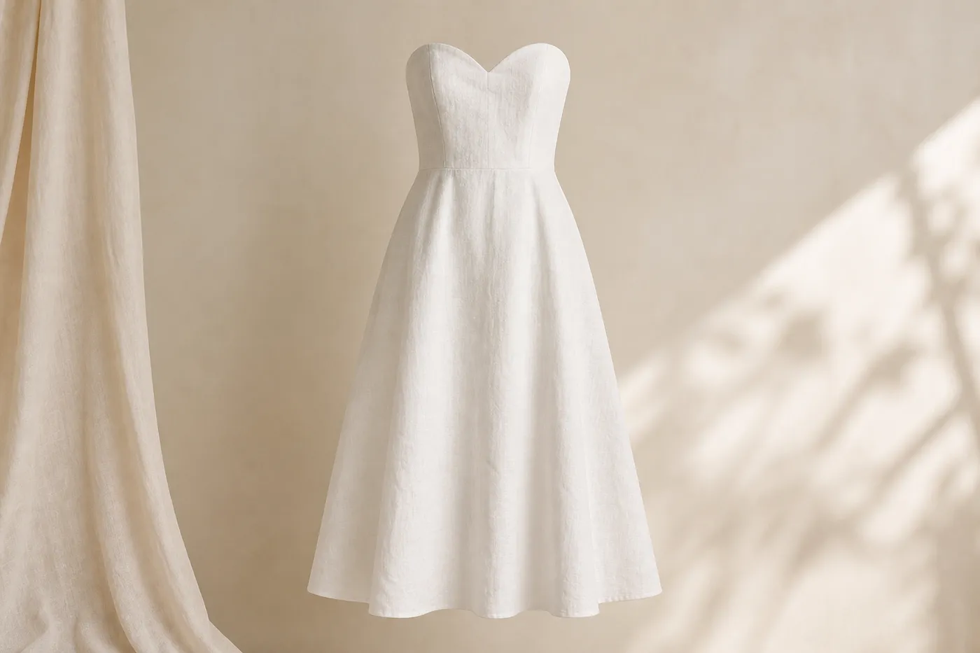 Linen Strapless Dress Limited Edition