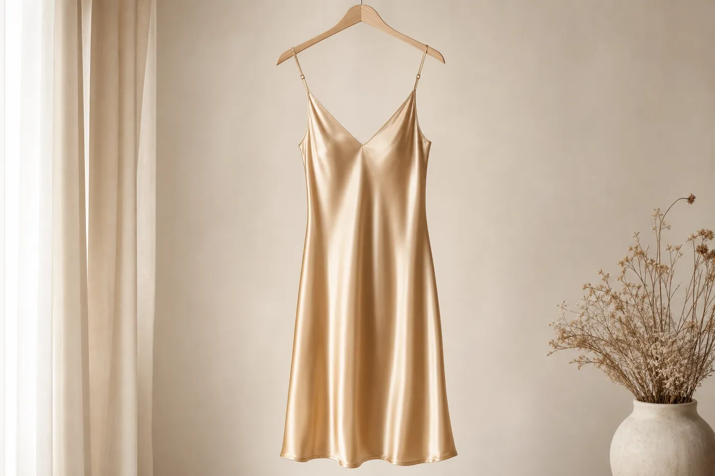 Iconic Midi Satin Dress Signature